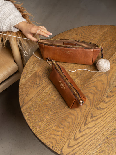 PROJECT Project 11 Organizing Pouches Burned Tan/Gold